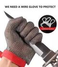 دستکش ایمنی ضد برش فولادی ضد زنگ با مش فلزی مقاوم در برابر برش قابل تنفس